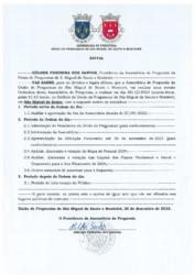 Assembleia de Freguesia da União de Freguesias de São Miguel de Souto e Mosteirô -- 28/12/2023 (quinta-feira) - 21:15 horas - São Miguel de Souto