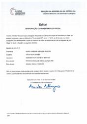 EDITAIS DESIGNAÇÃO DOS MEMBROS DAS MESAS - ELEIÇÃO ASSEMBLEIA DA REPÚBLICA 10.03.2024